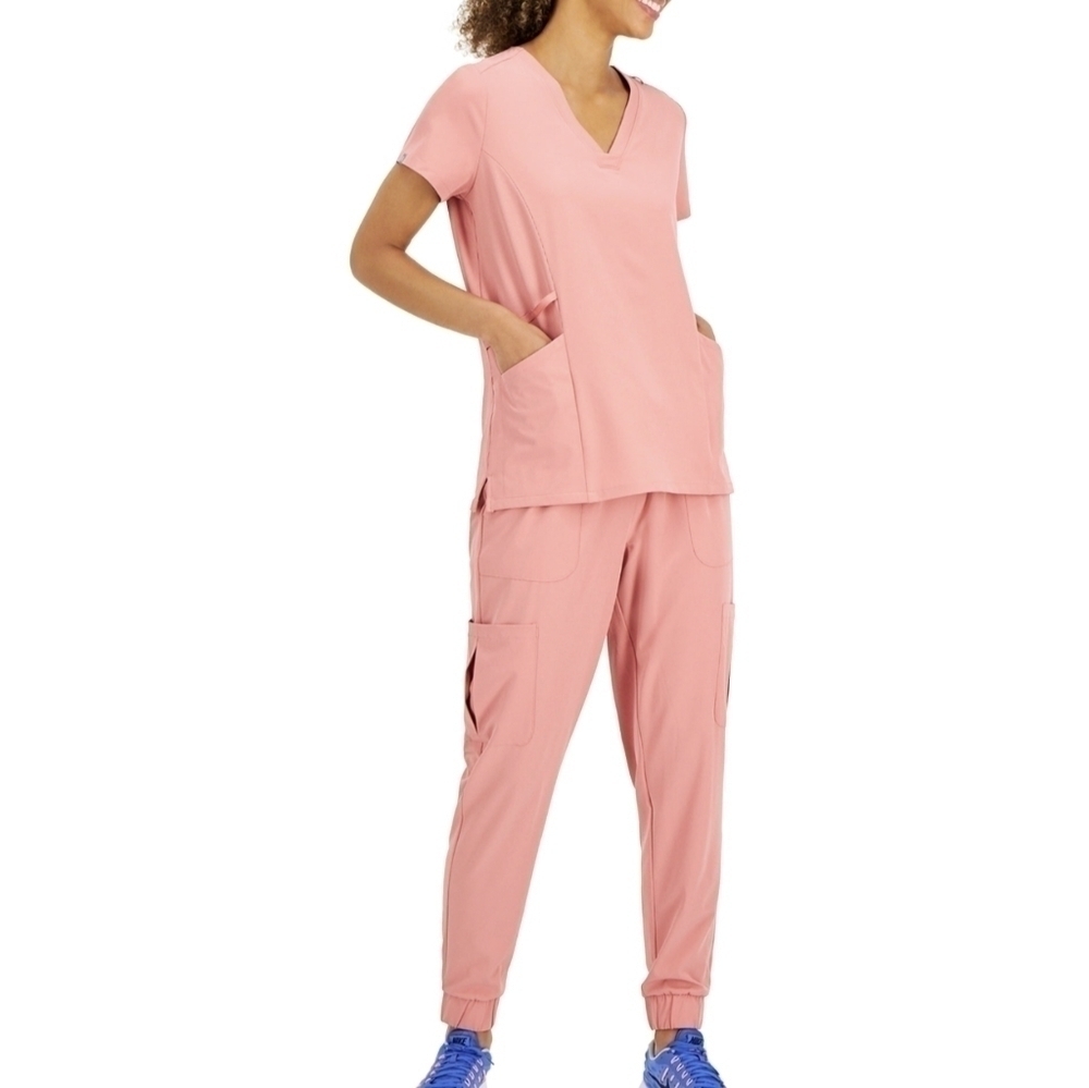 Hanes Comfort Fit‎ Stretch V-Neck Rib Scrub Top XL New With Tags
